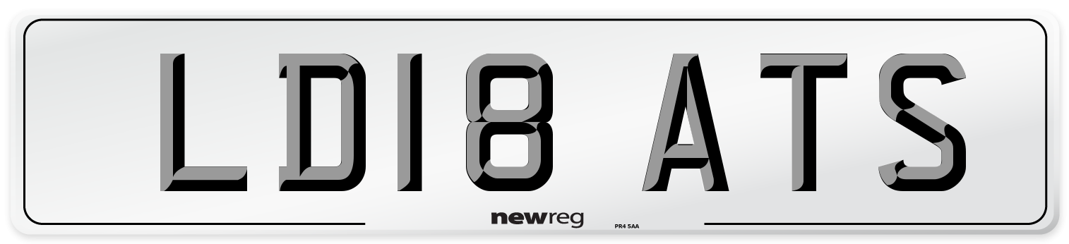 LD18 ATS Number Plate from New Reg